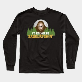 Visit Camp Sasquatch - Camping Moon Bigfoot TDesign SC3 Long Sleeve T-Shirt